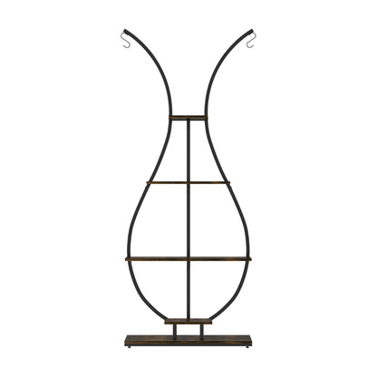 Vase Shape Tall Planter Display RackGarden Plant Stand with 5 Tiers and Hangers