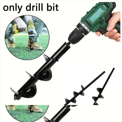 Garden Auger Spiral Drill Bit With 3/8" Hex Drive Drill